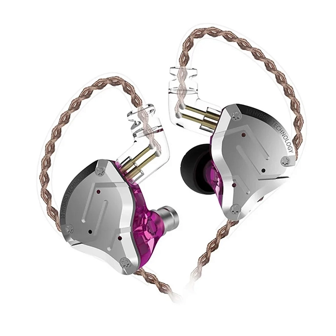 In-ear headphones KZ ZS10 Pro with Mic Purple - img.2