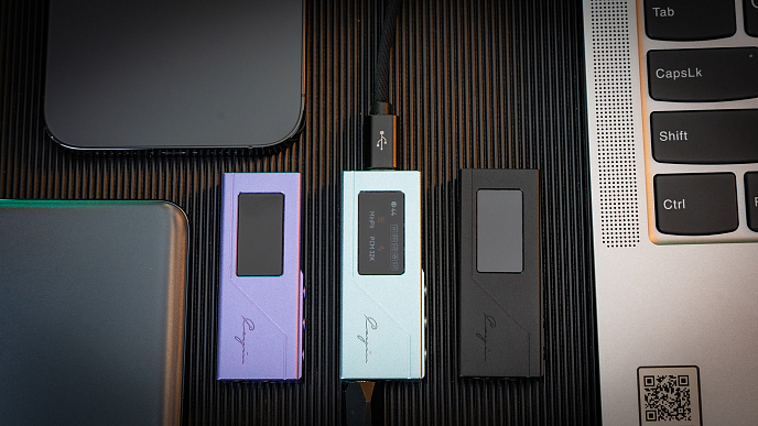 Headphone amplifier with DAC Cayin RU3 light Cyan - img.5