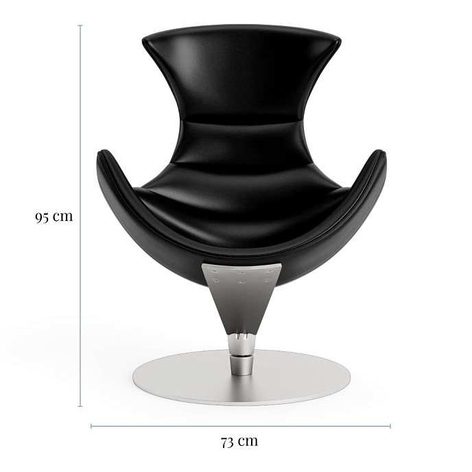 Listening Chair Bruunmunch Lobster Steel Base Basefully Upholstered Black / Black Vidar - img.10