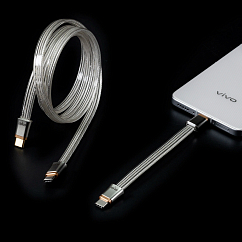 Cable ddHiFi TC19CC Silver USB-C - USB-C 45cm