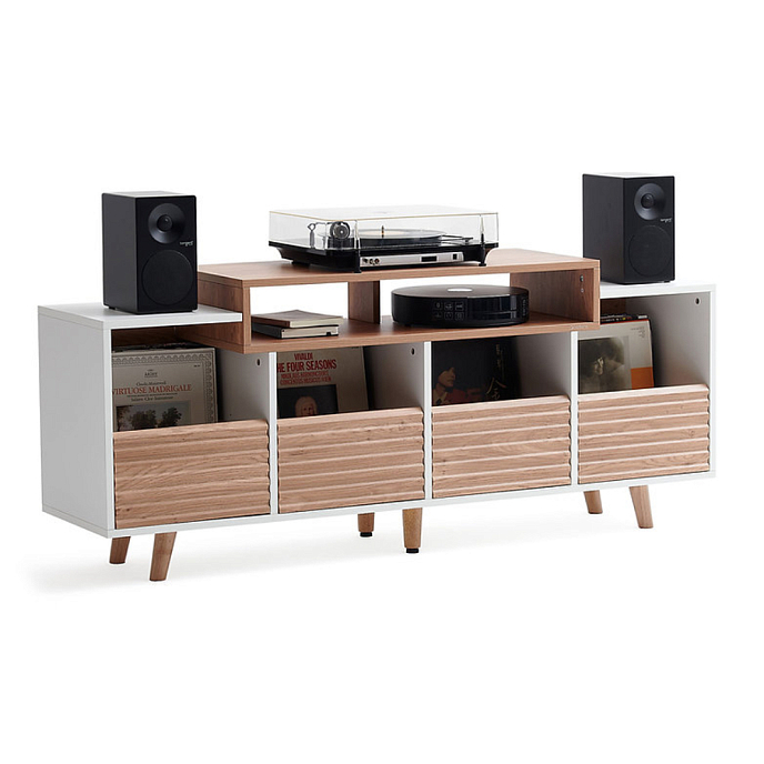 Hi-Fi Stand NorStone Oslo Vinyl 1600 White/Light Oak - img.0