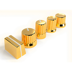 DJTT Chroma Caps Fader MK2 (Plastic) Chrome Gold