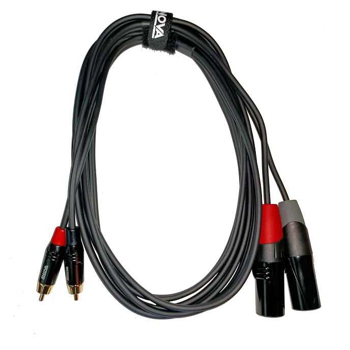 Cable ENOVA EC-A3-CLMXLM-3 Black 2RCA - 2XLR 3m - img.1