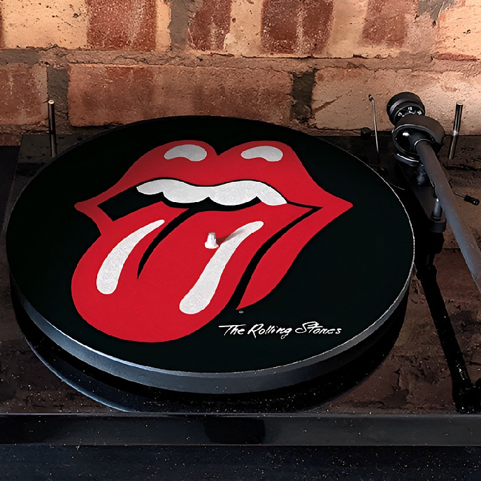 Vinyl Accessory Pyramid The Rolling Stones Tongue and Lips Logo (12 Slipmat) Black - img.2