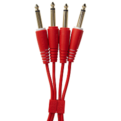 Cable UDG Ultimate Audio Cable Set 2Jack 6.3mm - 2Jack 6.3mm Straight 1.5m Red
