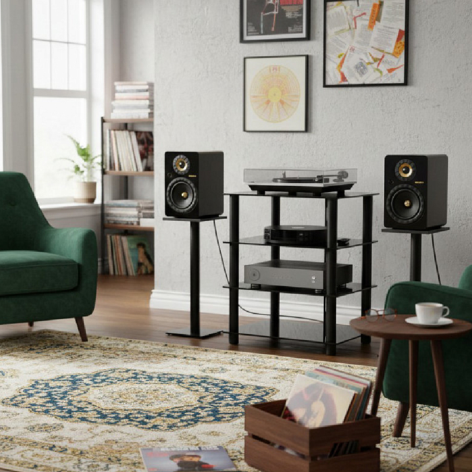 Hi-Fi Stand NorStone Epur 4 HiFi Black/Satin - img.5