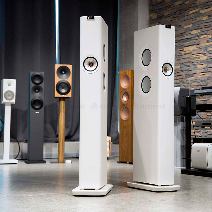 Floorstanding Speakers KEF LS60 Wireless Mineral White + KEF KC 62 Black - img.5