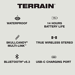 Portable speaker Skullcandy Terrain XL Bone Orange Glow