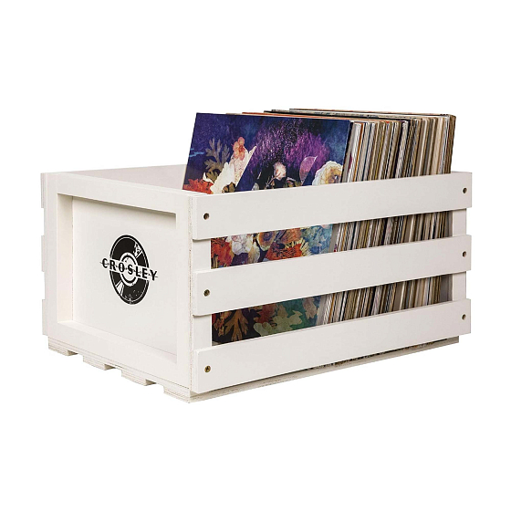 Vinyl Storage Box Crosley Record Storage Crate white - img.0