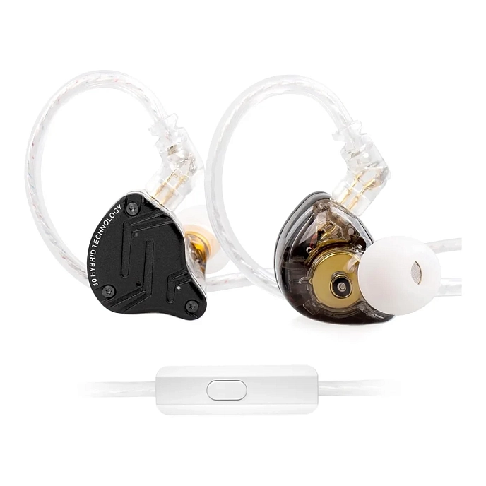 In-ear headphones KZ ZS10 Pro X with Mic Black - img.1