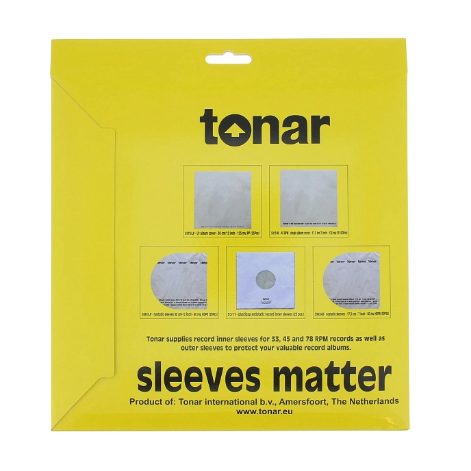 Vinyl Record inner sleeves Tonar 7 45 RPM INNER SLEEVES ROUND BASE - img.2