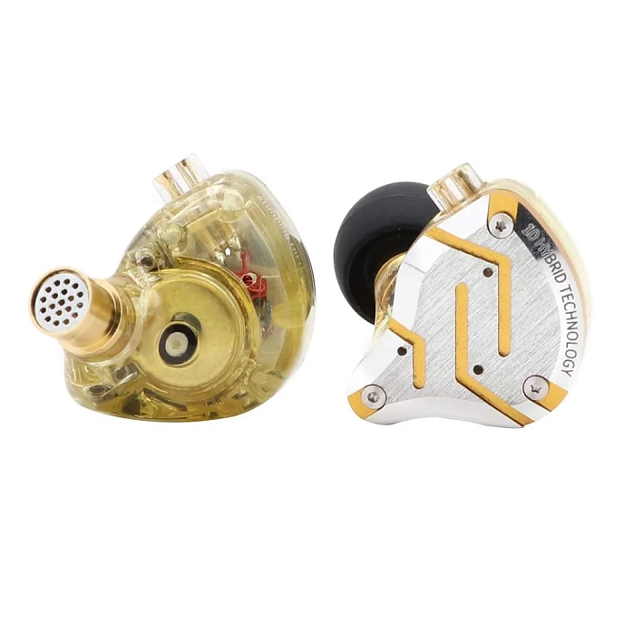 In-ear headphones KZ ZS10 Pro with Mic Glare Gold - img.1