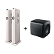 Floorstanding Speakers KEF LS60 Wireless Mineral White + KEF KC 62 Black - img.0