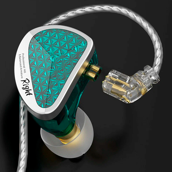 In-ear headphones KZ AS16 PRO with Mic Green - img.3
