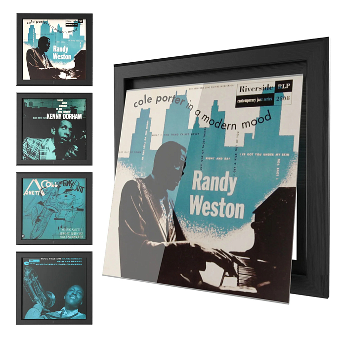 Vinyl record frame HumminGuru Will Display Record Frame (Set of 4) Black - img.0