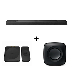 Kit KEF XIO Soundbar Black + KC62 Carbon Black + KW1 Kit