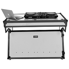 Table UDG Ultimate Flight Case Portable Z-Style DJ Table Plus White