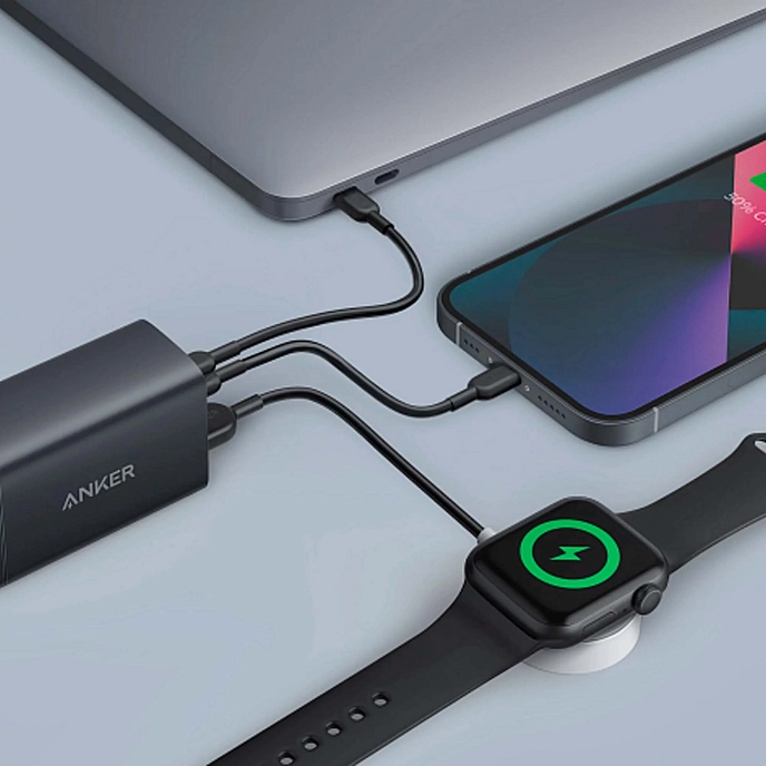 Battery charger Anker PowerPort III 3-Port 65W Pod UK Plug Black - img.4