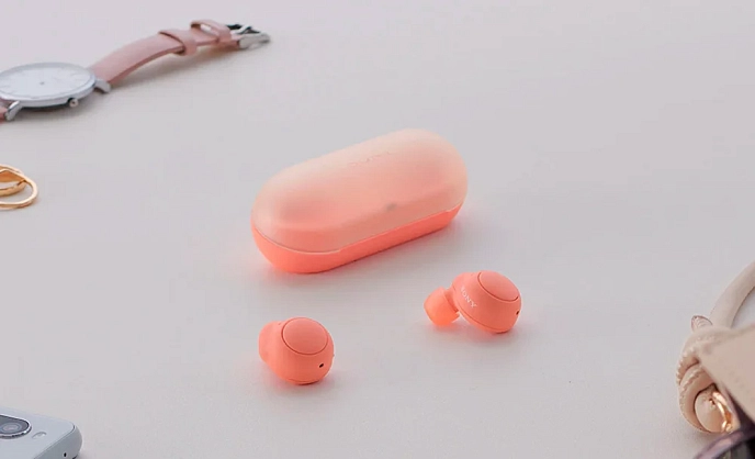 Wireless Headphones Sony WF-C500 Orange - img.4