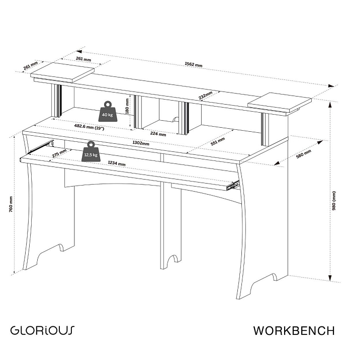 Table Glorious Workbench Black - img.4