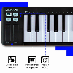 MIDI Keyboard Arturia MicroLab 3 Black