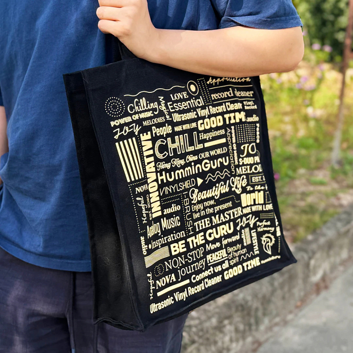 Bag HumminGuru Vinyl Record Tote Bag Black - img.2