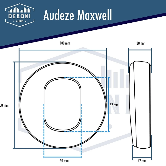 Eartips Dekoni Audio Suede Earpad Set for Audeze Maxwell Black - img.4