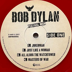 Vinyl Record Bob Dylan - Festival Man - Woodstock Festival II 1994 (RED) LP