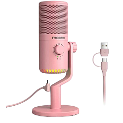 Microphone for streaming and gaming Maono DM30 Pink