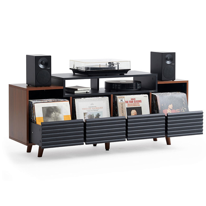 Hi-Fi Stand NorStone Oslo Vinyl 1600 Black/Walnut - img.2