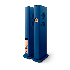 Floorstanding Speakers KEF LS60 Wireless Royal Blue + KEF KC 62 Black