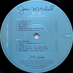 Vinyl Record Joni Mitchell - Blue Highlights Demos Outttakes Live LP