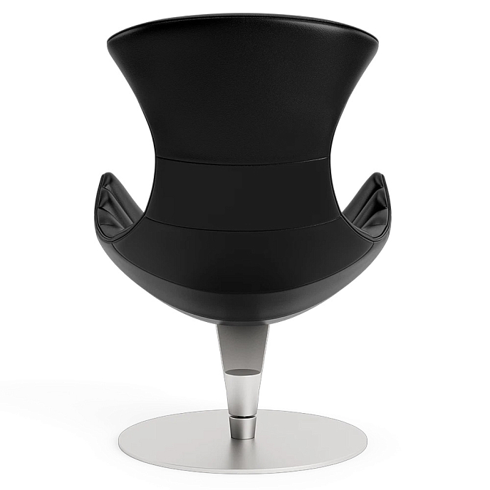Listening Chair Bruunmunch Lobster Steel Base Basefully Upholstered Black / Black Vidar - img.7