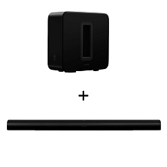 Kit Sonos Sub Gen 3 (UK Plug) Black + Sonos Arc Ultra Black (Bundle)