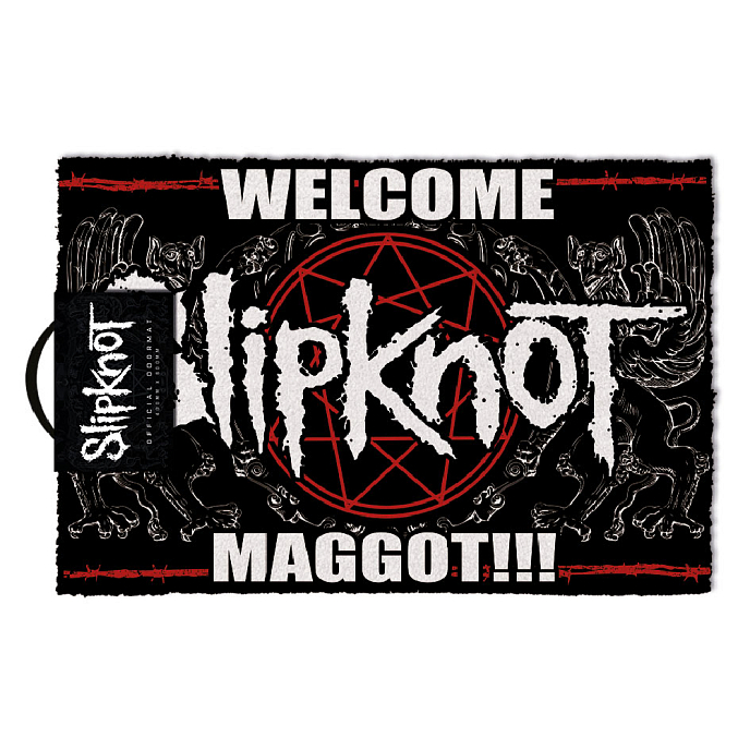 Floor mat Pyramid Slipknot Welcome Maggot (Doormat) Black/White 40x60cm - img.0